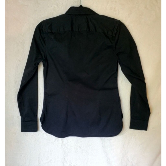 Banana Republic Black Tailored Button-Down Long Sleeve Shirt Size 2 RT$70 NEW - Picture 4 of 10